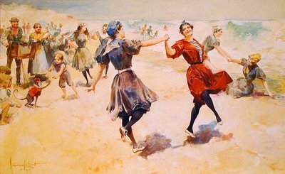 Spelen op het Strand, c.1897 door Walter Granville Smith