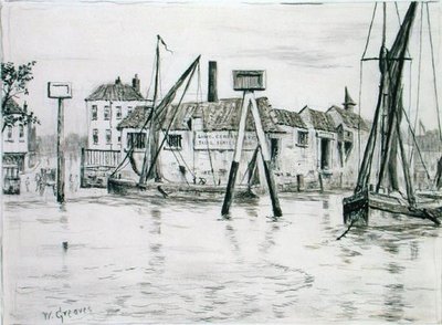 Chelsea Dock door Walter Greaves