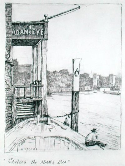 Chelsea, de Adam en Eva door Walter Greaves