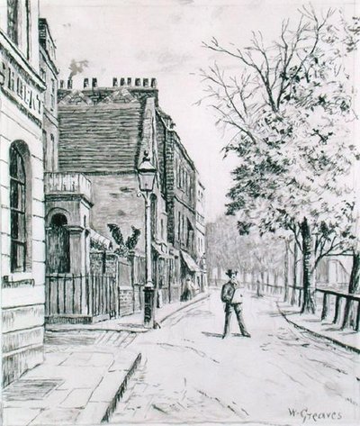Acht klokken en Cheyne Walk, Chelsea door Walter Greaves