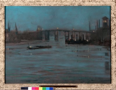 Nocturne, Battersea Oude Brug, Londen door Walter Greaves