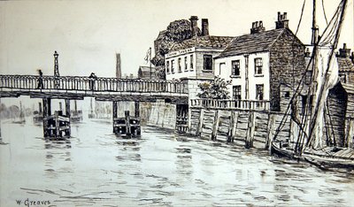 Swan Tavern, Battersea door Walter Greaves