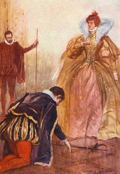 Illustratie voor Kenilworth door Sir Walter Scott door Walter Grieve