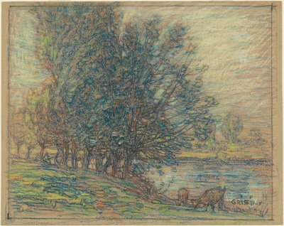 Wilgen, Longpre, Frankrijk door Walter Griffin