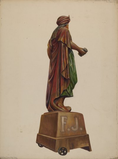 Sigarenwinkel figuur, ca. 1937 door Walter Hochstrasser