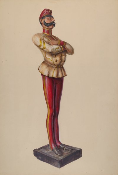 Sigarenwinkel figuur, ca. 1937 door Walter Hochstrasser