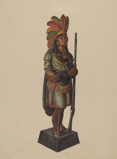 Sigarenwinkel Indiaan, ca. 1936 door Walter Hochstrasser