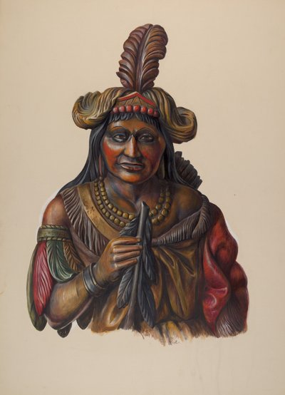 Sigarenwinkel Indiaan, ca. 1937 door Walter Hochstrasser