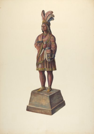 Sigarenwinkel Indiaan, ca. 1937 door Walter Hochstrasser
