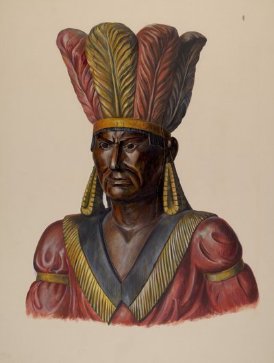Sigarenwinkel Indiaan, ca. 1937 door Walter Hochstrasser