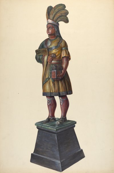 Sigarenwinkel Indiaan, ca. 1937 door Walter Hochstrasser