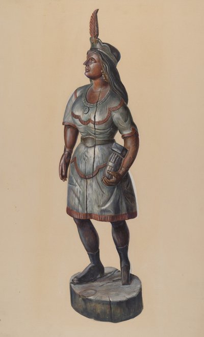 Sigarenwinkel Indiaan, ca. 1937 door Walter Hochstrasser