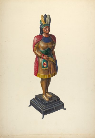 Sigarenwinkel Indiaan, ca. 1937 door Walter Hochstrasser