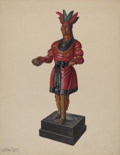 Sigarenwinkel Indiaan, ca. 1937 door Walter Hochstrasser