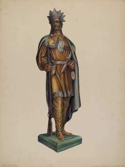 Cigar Store Indiaan door Walter Hochstrasser