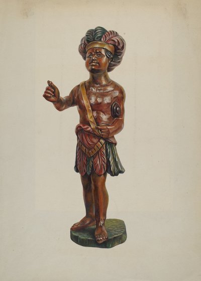 Sigarenwinkel Indiaan, ca. 1940 door Walter Hochstrasser