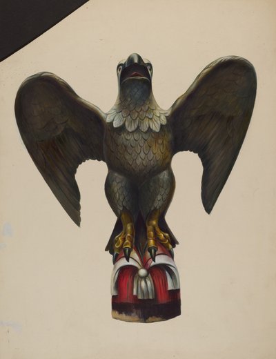 Pilothuisfiguur Adelaar, ca. 1937 door Walter Hochstrasser