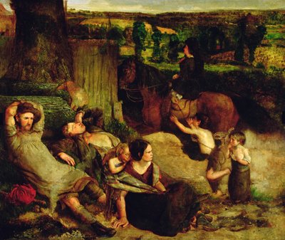 De Ierse Zwervers, c.1853-54 door Walter Howell Deverell