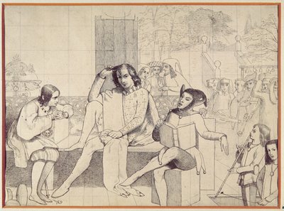 Driekoningenavond, c.1850 door Walter Howell Deverell