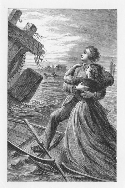 Scène uit The Mill on the Floss door George Eliot, ca. 1880 door Walter James Allen