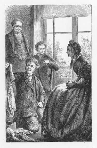 Scène uit De Mill on the Floss door George Eliot, c. 1880 door Walter James Allen