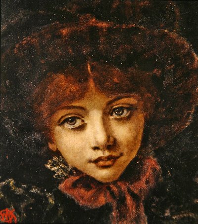 Portret van Alice Knewstub, de dochter van de kunstenaar door Walter John Knewstub