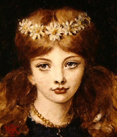 Portret van Alice Knewstub, de dochter van de kunstenaar door Walter John Knewstub