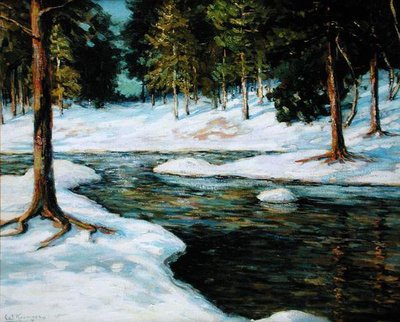 Een winterlandschap door Walter Koeniger