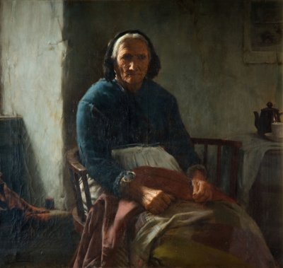 Een oude Cornish vrouw door Walter Langley