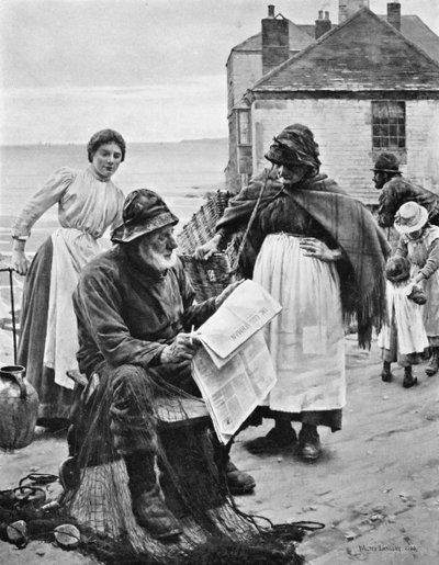Wanneer de boten weg zijn, 1903 door Walter Langley