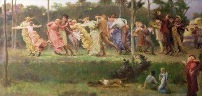 Een oogstdans, 1904 door Walter Mclaren