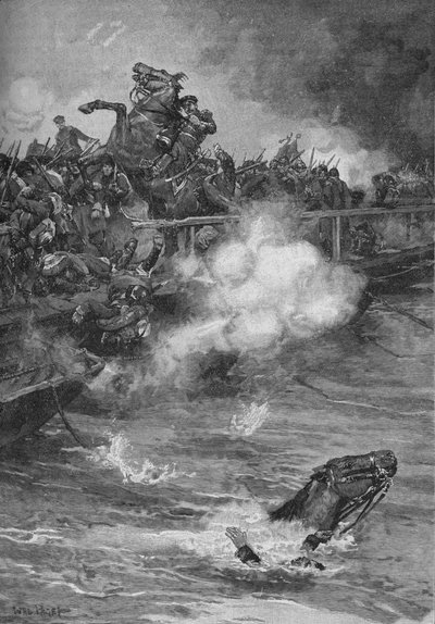 Een verschrikkelijke slachting op de overvolle brug, 1902 door Walter Paget