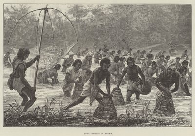 Beel-vissen in Assam door Walter Paget