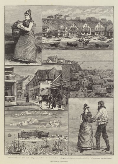 Schetsen in Helgoland door Walter Paget
