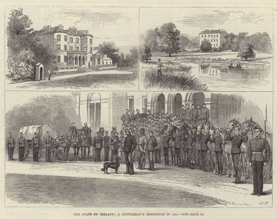 De staat van Ierland, een herenhuis in 1881 door Walter Paget