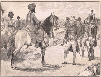 De overgave van Baillie aan Hyder Ali, 1780 door Walter Paget