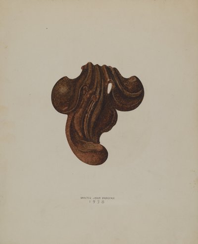Ornamentale IJzeren Blad door Walter Praefke