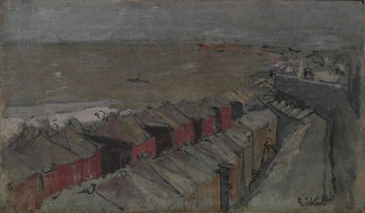 Badhuizen, Dieppe, c.1890 door Walter Richard Sickert