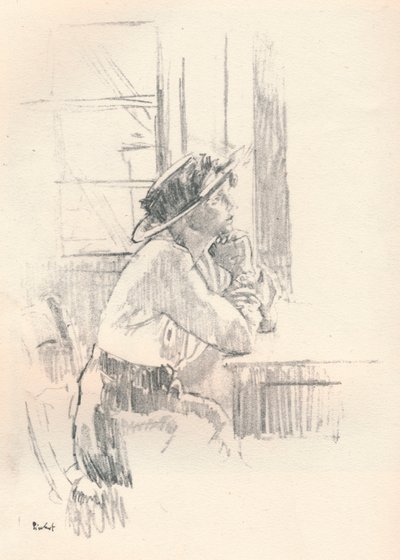 Meisje in gedachten, ca. 1911 1931 door Walter Richard Sickert