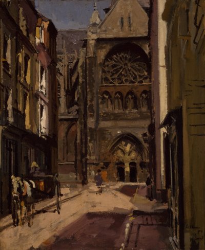 La Rue Pecquet, Dieppe, Frankrijk door Walter Richard Sickert