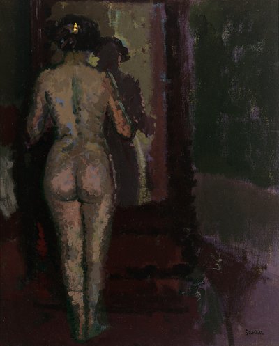 Naakt bij Spiegel, Sally door Walter Richard Sickert