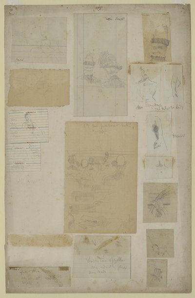 Verschillende studies door Walter Richard Sickert