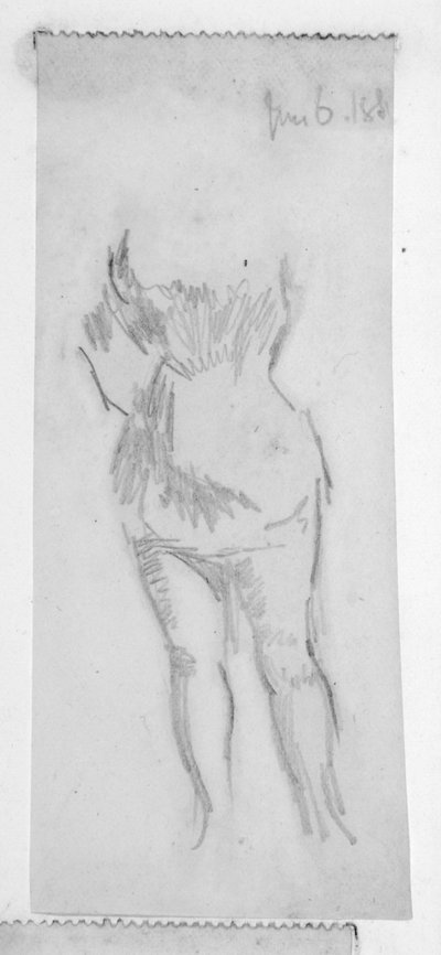 Schets van een vrouwelijke figuur door Walter Richard Sickert