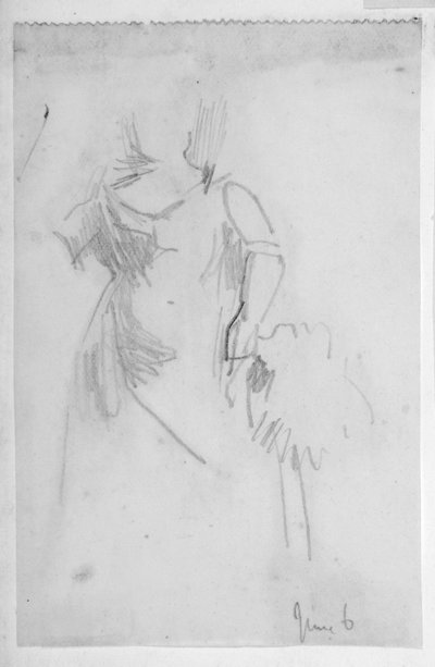Schets van een vrouwelijke figuur door Walter Richard Sickert