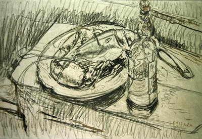 Stilleven met kreeft door Walter Richard Sickert