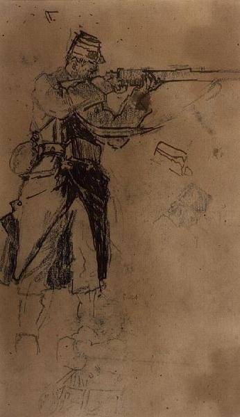 Studie voor een soldaat door Walter Richard Sickert