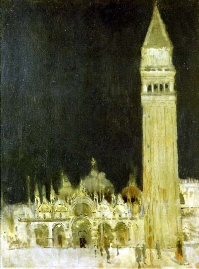 De Campanile, Venetië, ca. 1896-97 door Walter Richard Sickert