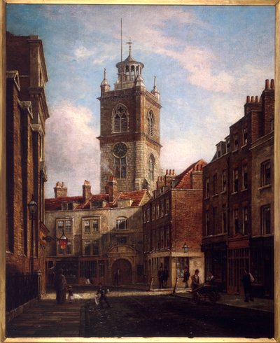 Fore Street en St Giles zonder Cripplegate door Walter Riddle