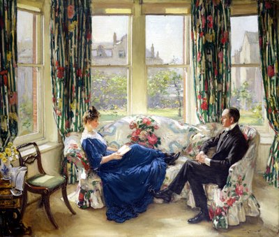 De ochtendkamer, ca. 1907 door Walter Russell
