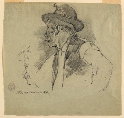 Een Beierse Boer door Walter Shirlaw